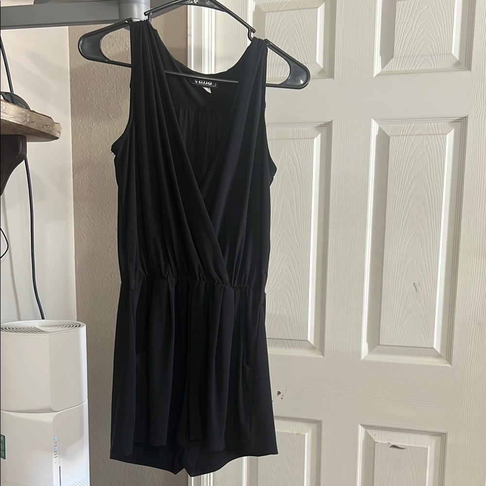Black Sleeveless Romper